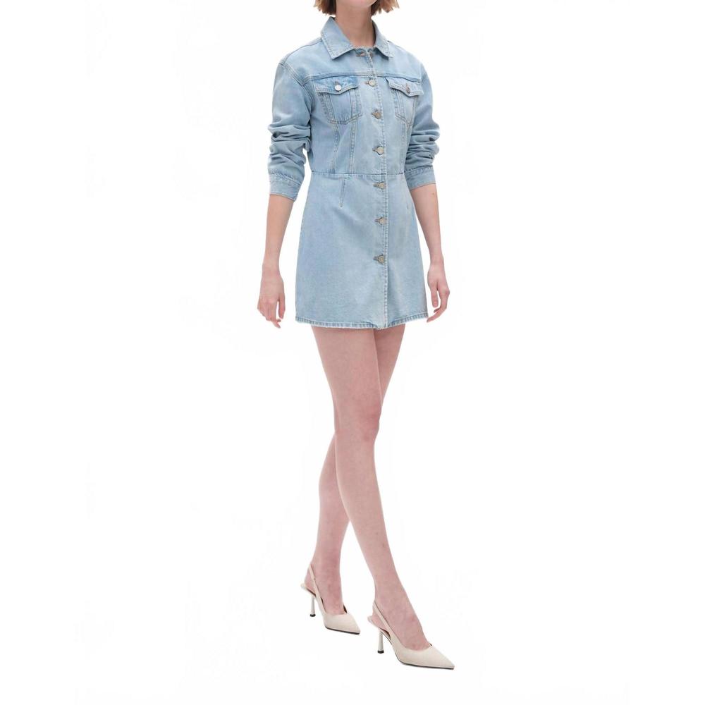 NEW BAYEAS denim mini dress in blue - Picture 4 of 7